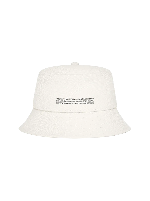 Women's Trendy Activewear Apparel Oilseed Hemp Bucket Hat—ecru ivory