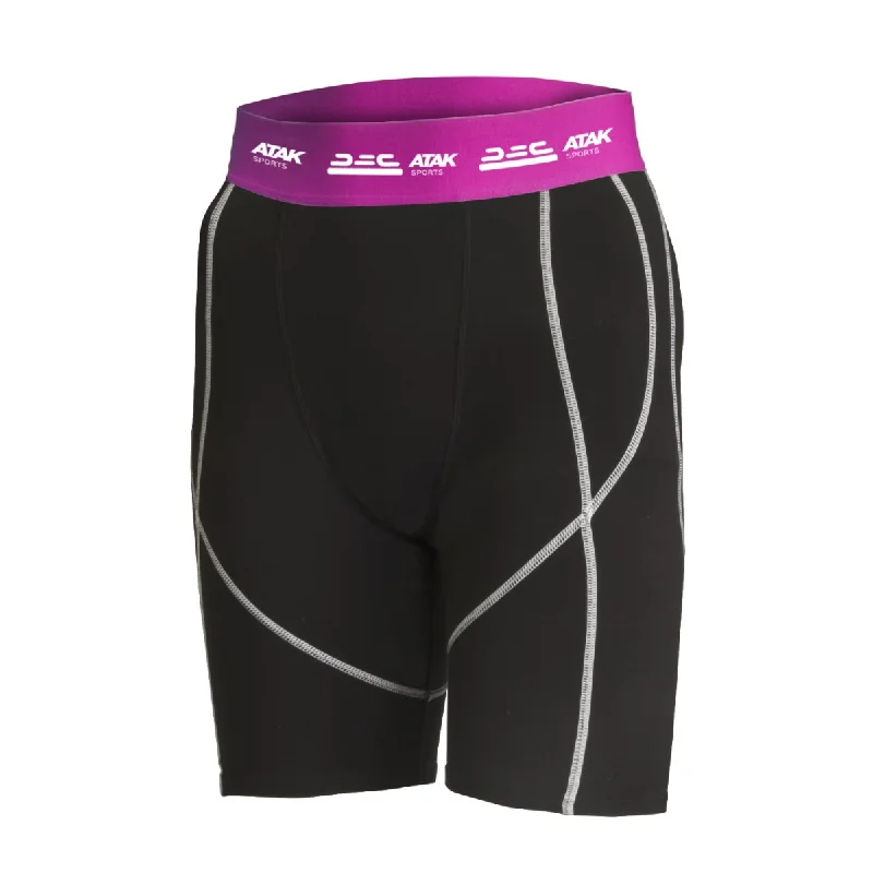 Women's Comfortable Lounge Outfit Atak Compression Shorts - Womens - Black