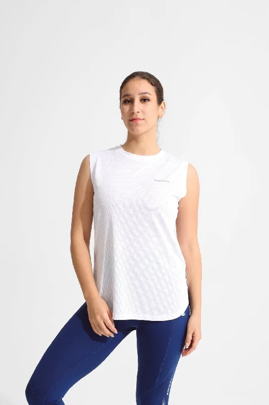 Casual Chic Clothing For Women White LiteRun Sleeveless Tee