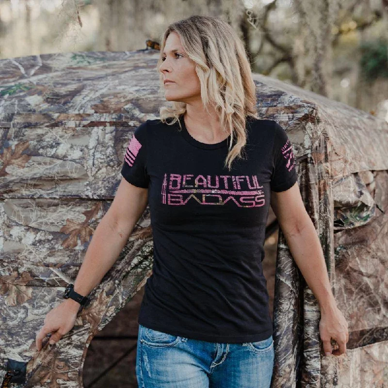 Women's Vintage Garments Women's Realtree Xtra® - Beautiful Badass T-Shirt - Black