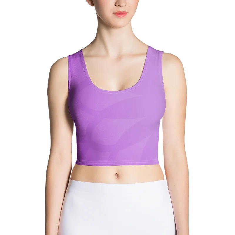 Street Chic Discounts Purple Mandala Crop Tank Top