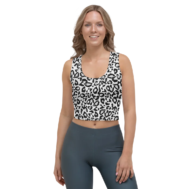 Final Sale Leopard White Crop Tank Top