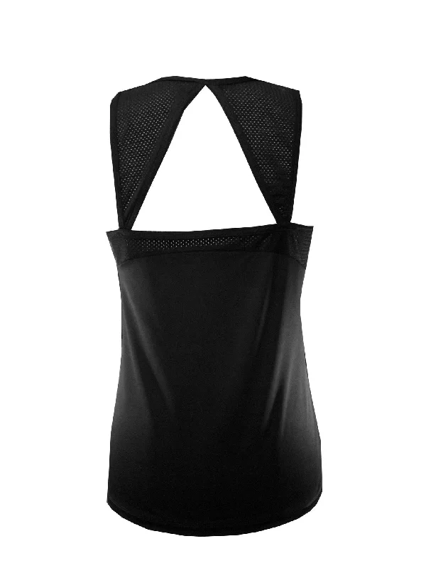 Women's Clothes And Apparel Mesh Sports Tank TK005Blk