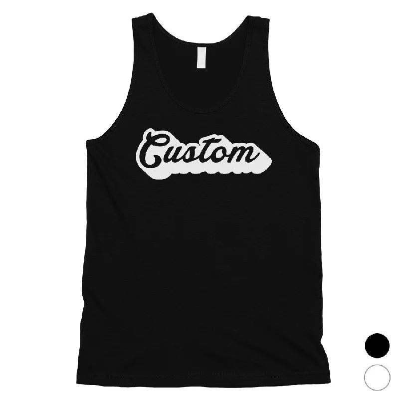 Women's Sporty Clothes Pop Up Text Playful Fun Mens Personalized Tank Tops Friend Gift