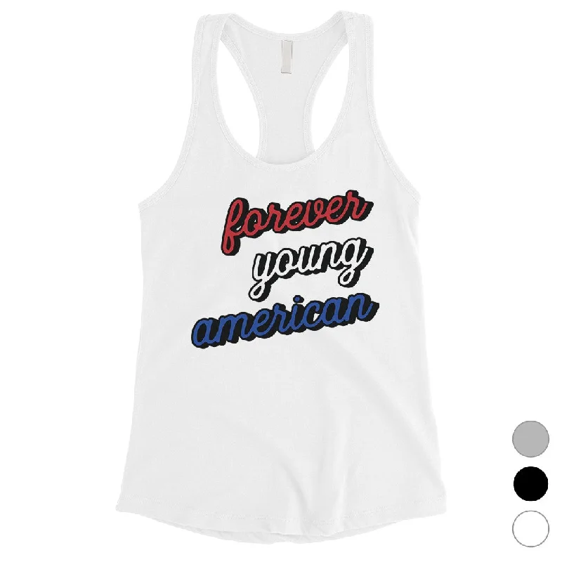 Easy Elegance Sales 365 Printing Forever Young American Womens Strong Independent Workout Tank Top