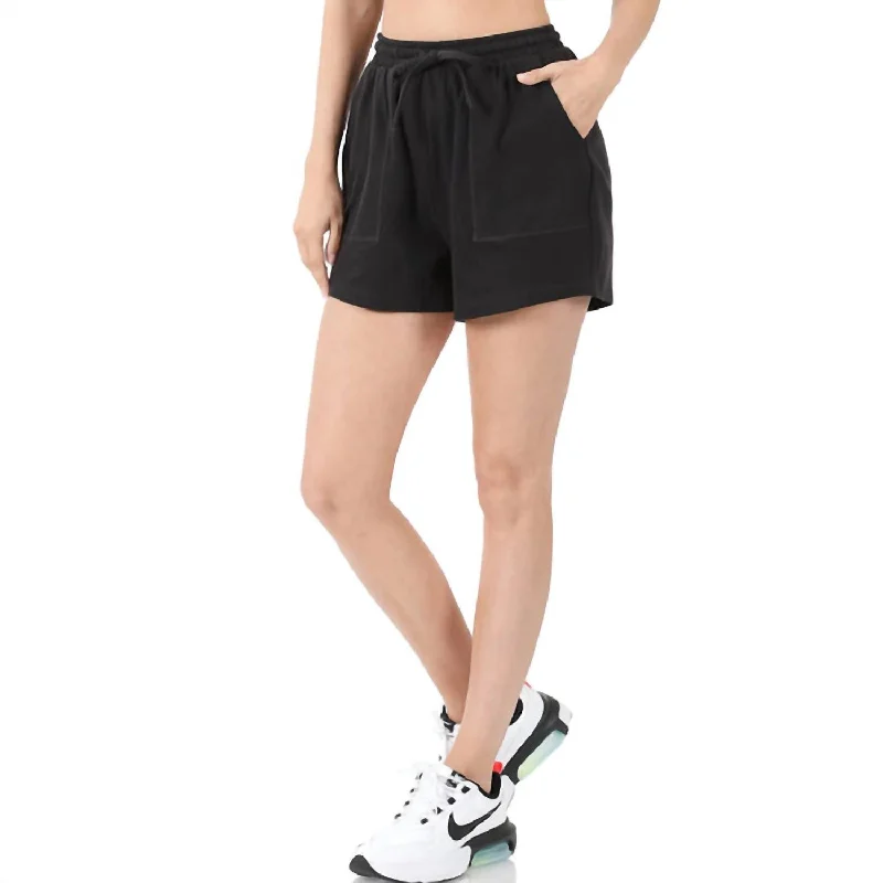 Urban Elegance Deals Cotton Shorts In Black