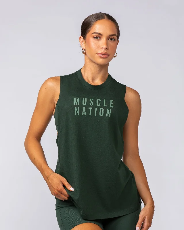 Women's Activewear Apparel Essential Training Tank - Forest Green