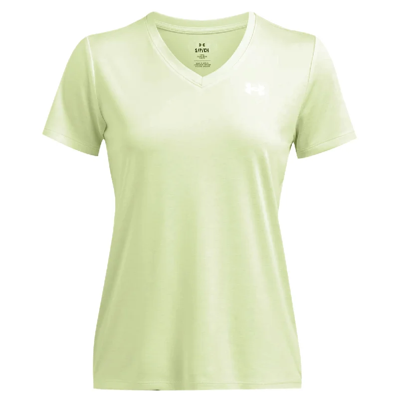 Women's Outerwear Garments Under Armour Tech V-Neck Twist Training Tee - Womens - Retro Green/White