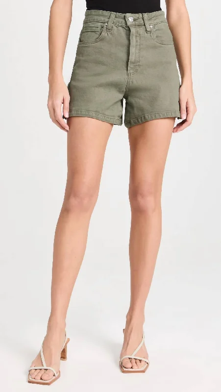 Charming Women's Holiday Apparel Dani 5 Pocket Short In Vintage Ivy Green