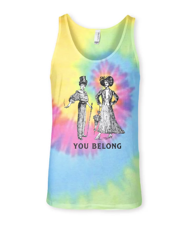 Women's Plus-Size Outfit You Belong Tie Dye Tank