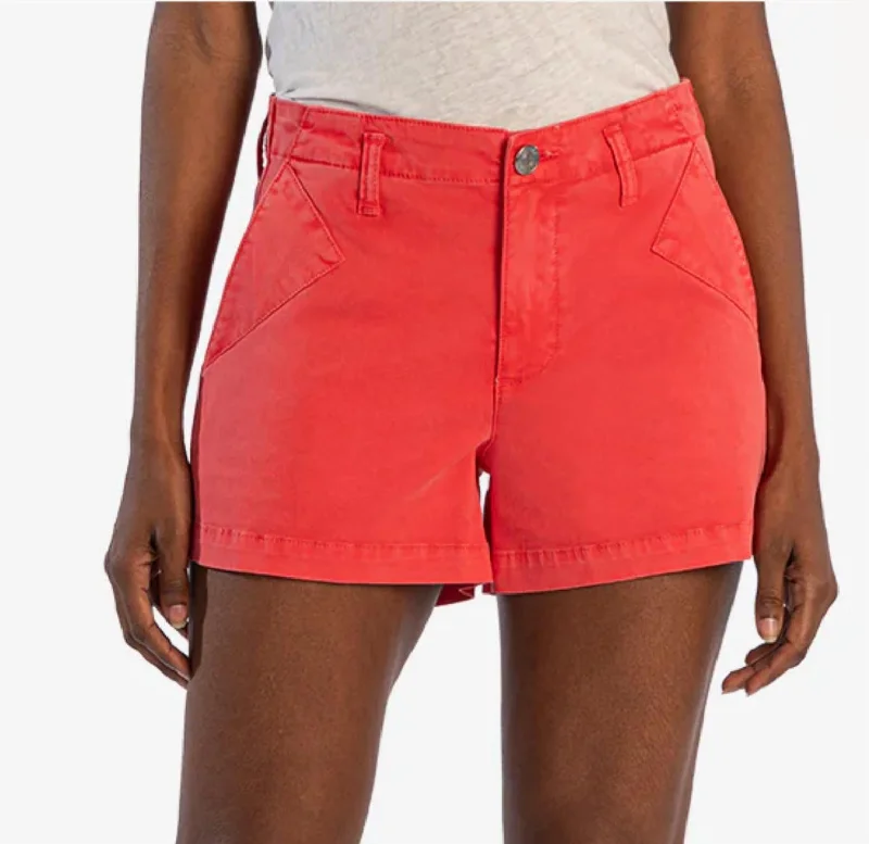 Women's Workout Clothing Kimia Denim Shorts In Cayenne