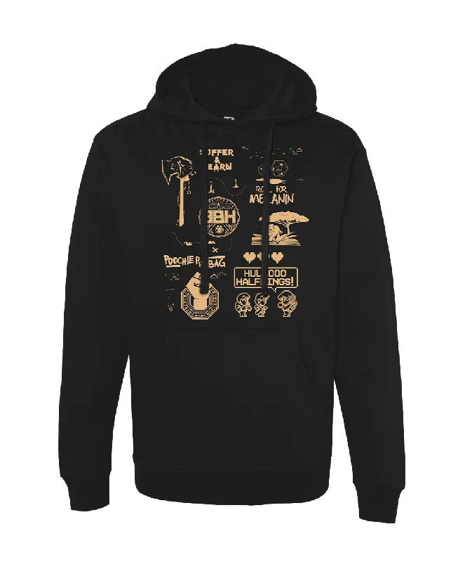 Women's Formal Apparel Collage Hoodie - Black Version