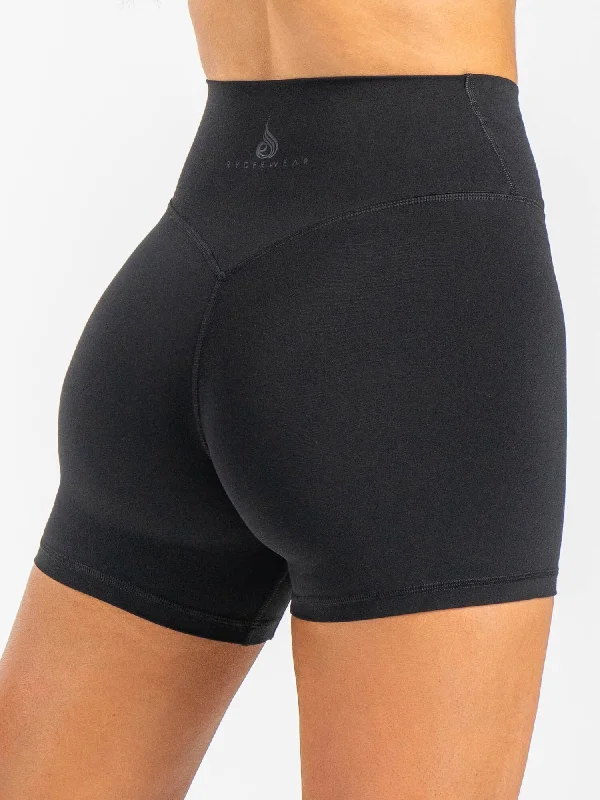 Women's Athletic Garments NKD Cross Waist Band Shorts - Black