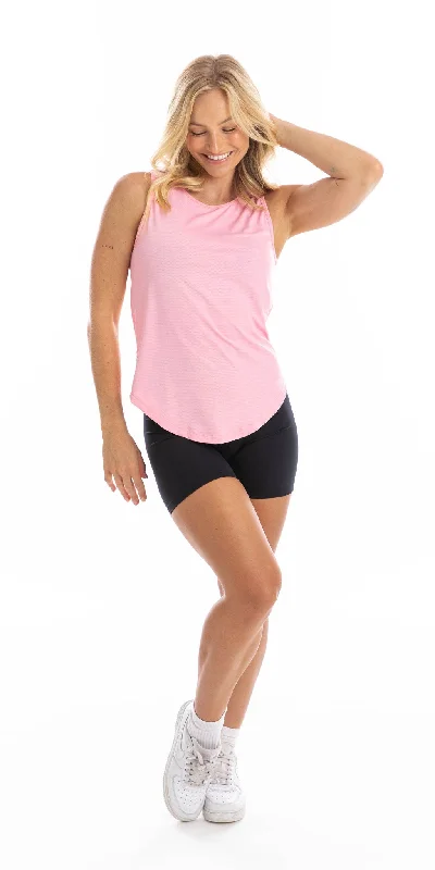 Feminine Luxe Style Sale Pink Palm Beach Tank 2.0