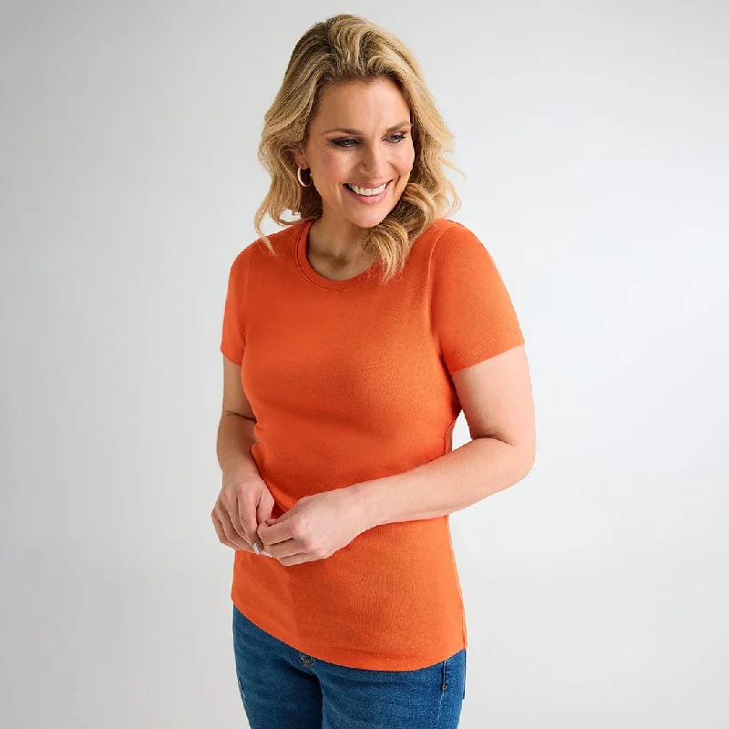 Explore What'S New Ladies Orangeade Crew Neck T-Shirt