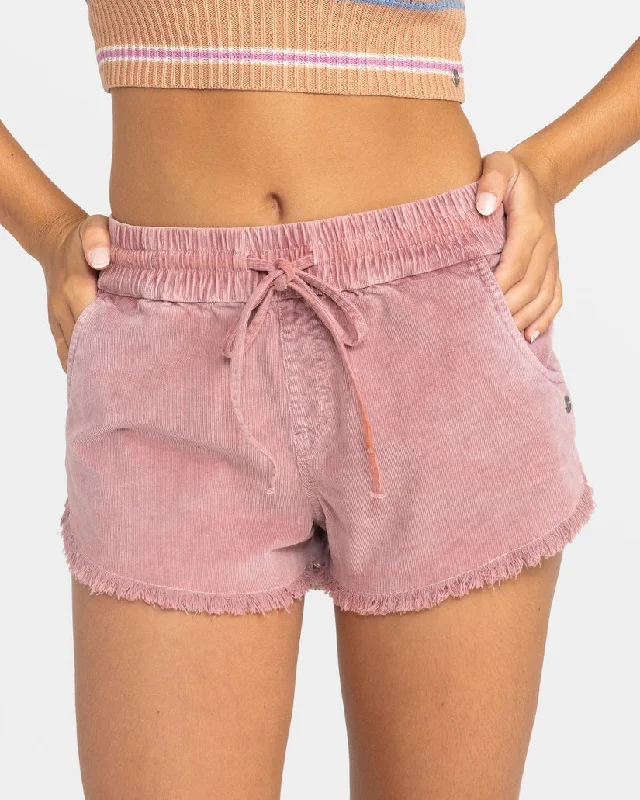 Urban Elegance Deals Roxy Scenic Route Cord Shorts-Mauve Orchid