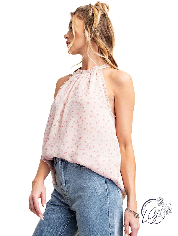 Women's Clothing With Trendy Designs Petite Bloom Ruffle Top