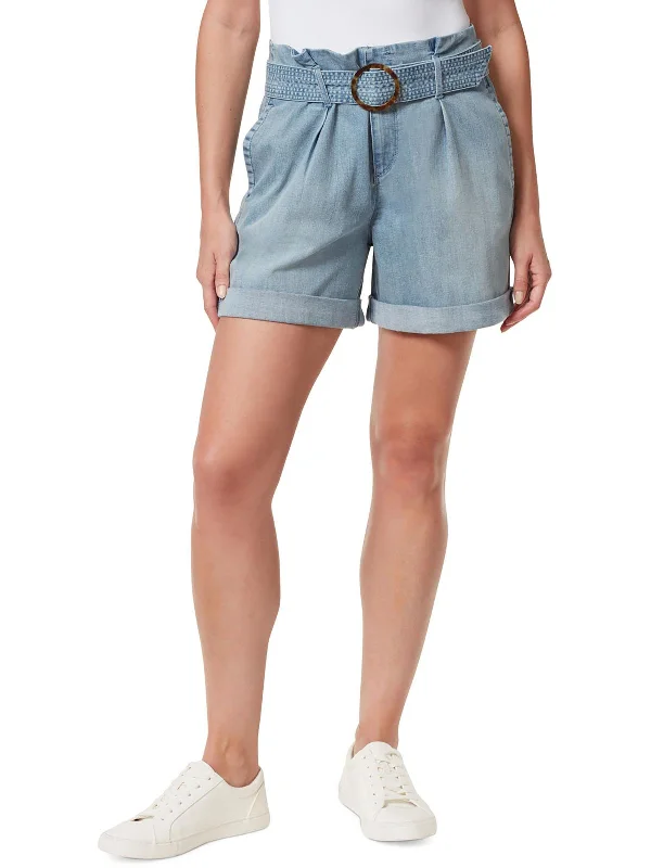 Women's Clothes For Work Womens Belted Denim Denim Shorts