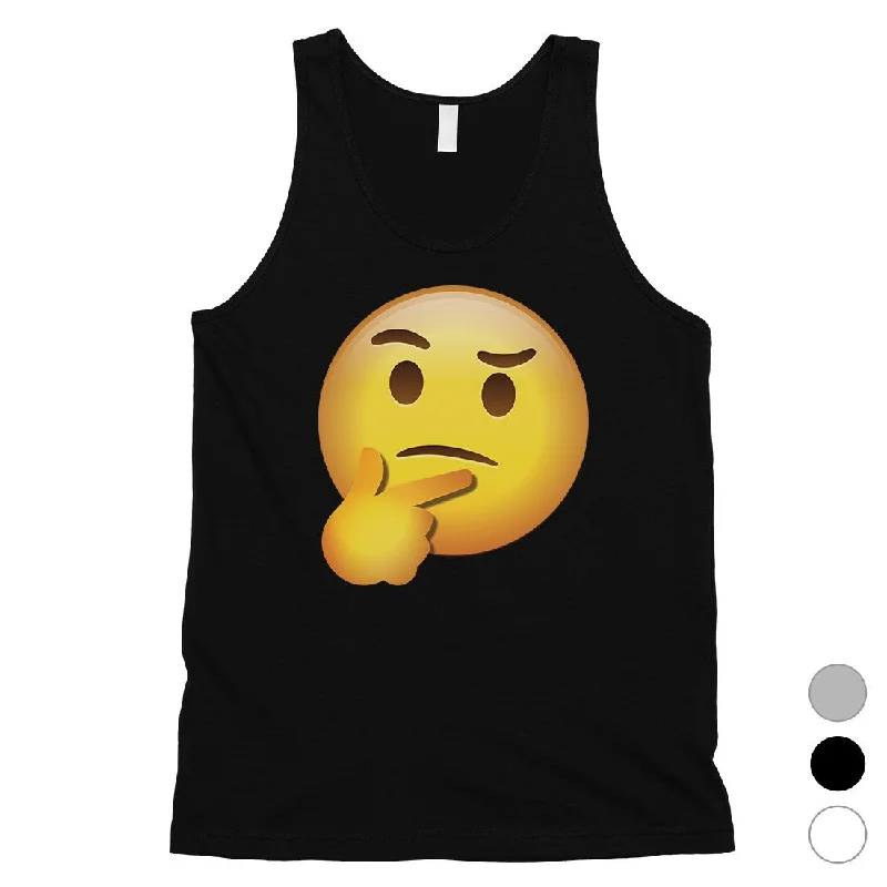 Stylish Women's Garments Emoji-Thinking Mens Silly Questioning Cool Tank Top Birthday Gift