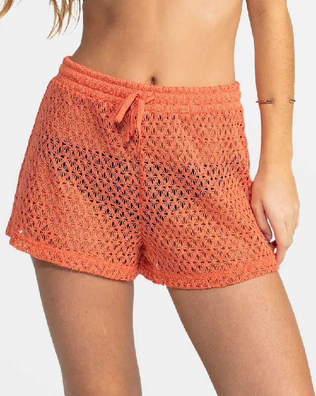 Step Ahead, Lead The Trend Roxy Sunset Riders Shorts-Apricot Brandy