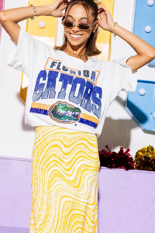 Hot Sale Licensed Grey 'Florida Gators' Vintage Tee