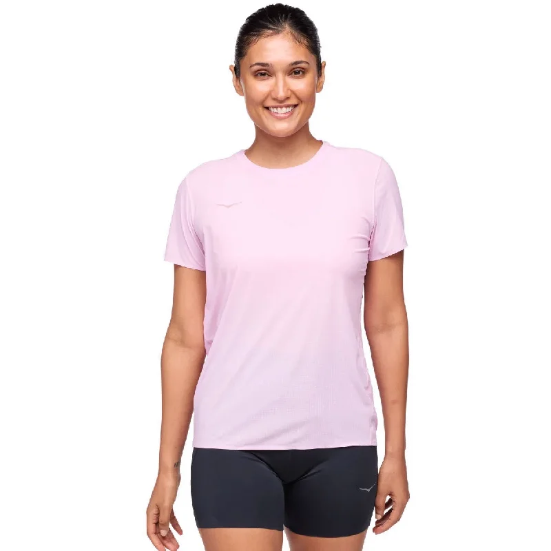 Women's High-Fashion Attire Hoka Airolite Run Short Sleeve Tee - Womens - Pink Twilight