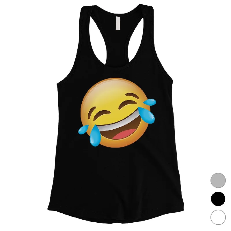 Stylish Women's Garments For Holidays Emoji-Laughing Womens Great Perfect Halloween Costume Tank Top Gift