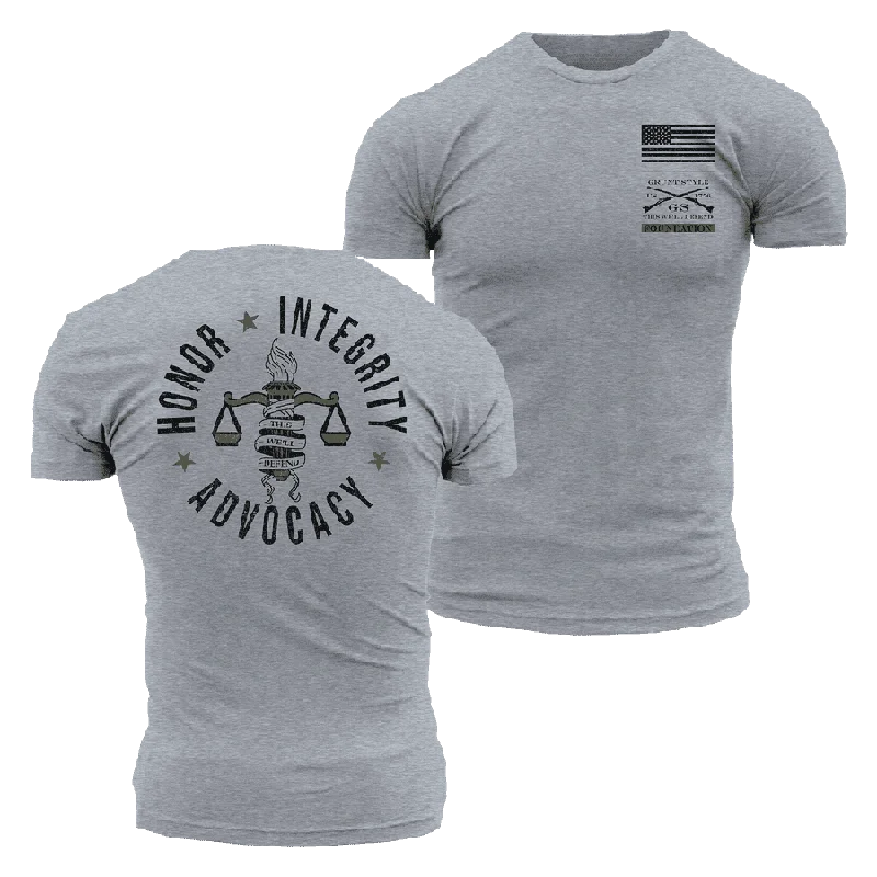 Women's Transitional Apparel Grunt Style Foundation Advocacy T-Shirt - Dark Heather Gray