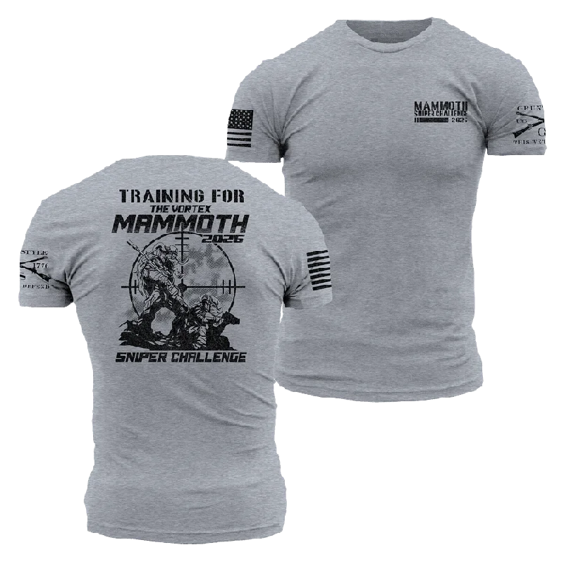 Women's Trendy Activewear Apparel Mammoth Sniper Challenge 2025 Training T-Shirt - Dark Heather Gray