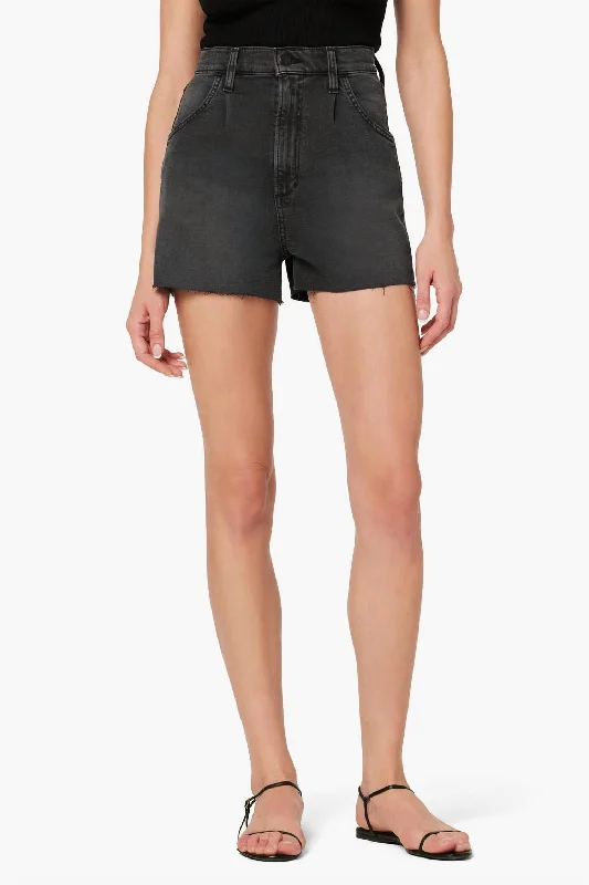 Women's Professional Clothes Pleated Short In Black Cat