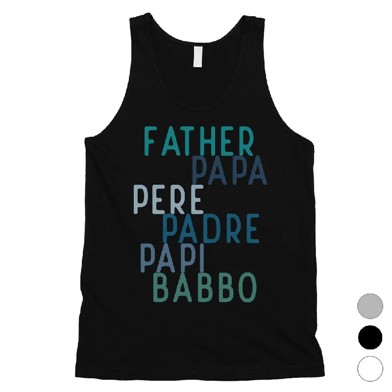 Chic Style Discounts Dad Different Languages Mens Creative Father's Day Sleeveless Top