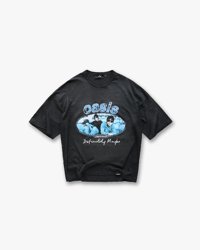 Spring Offer Represent X Oasis Maine Road T-Shirt - Washed Black