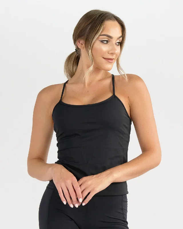 Premium Style Offers Core Trainer Catherine Tank - Black