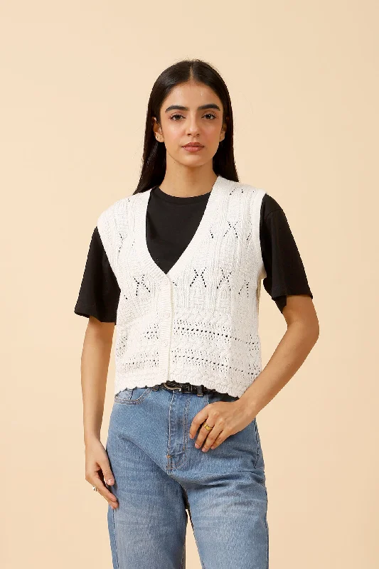 Affordable Fashion Clothing For Women CROCHET KNIT TOP