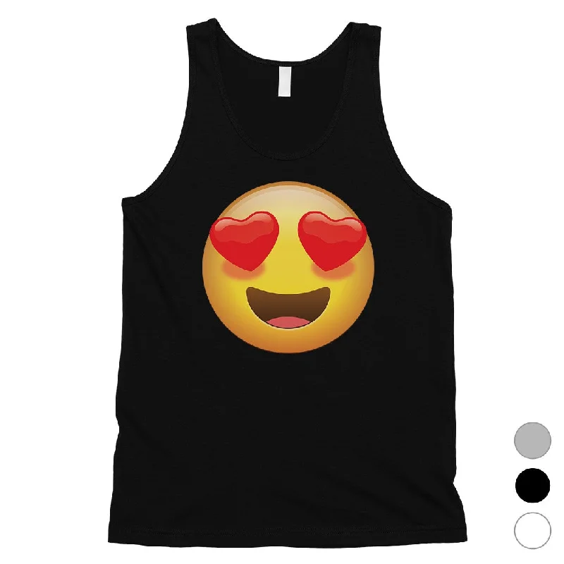 Women's Professional Garments Emoji-Heart Eyes Mens Loving Cute Sweet Cool Tank Top Birthday Gift