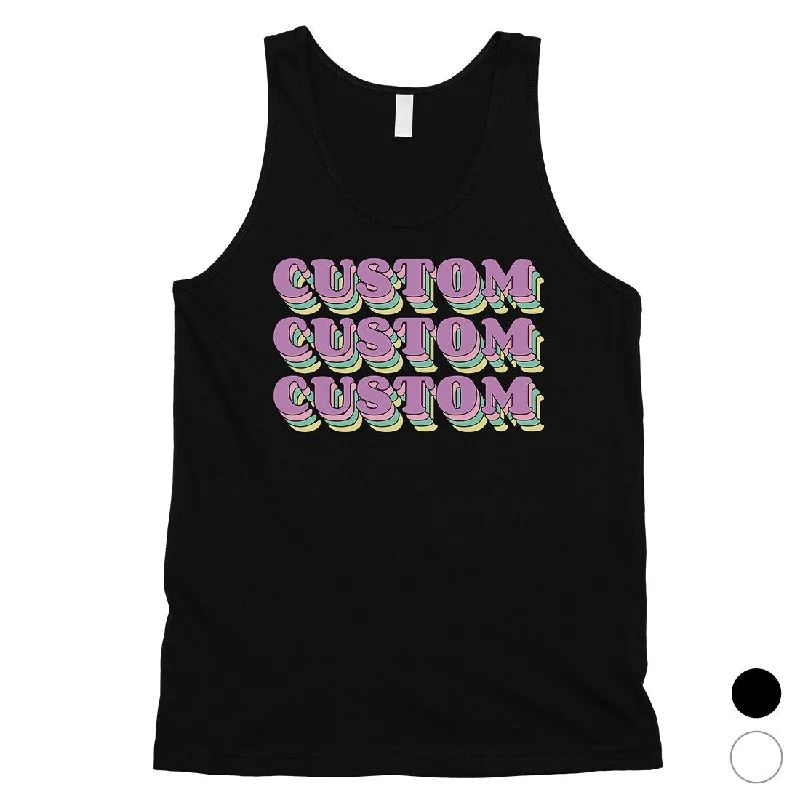 Sustainable Women's Clothes Sorority Theme Purple Top Text Cool Mens Personalized Tank Tops