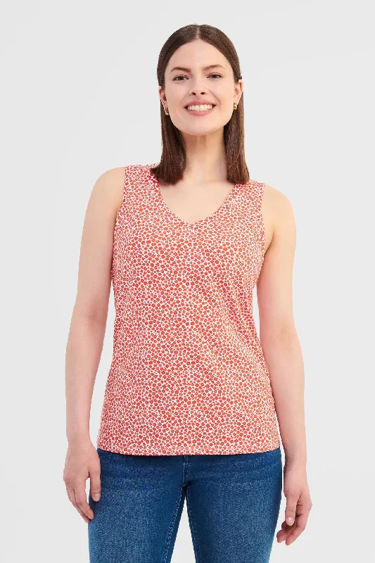 Timeless Women's Garments Camisole imprimé coupe semi-ajustée en coton - Femme