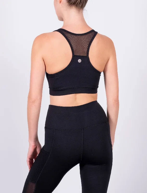 Comfortable Women's Apparel LADIES ACTIVE SPORTS CROP W/ MESH