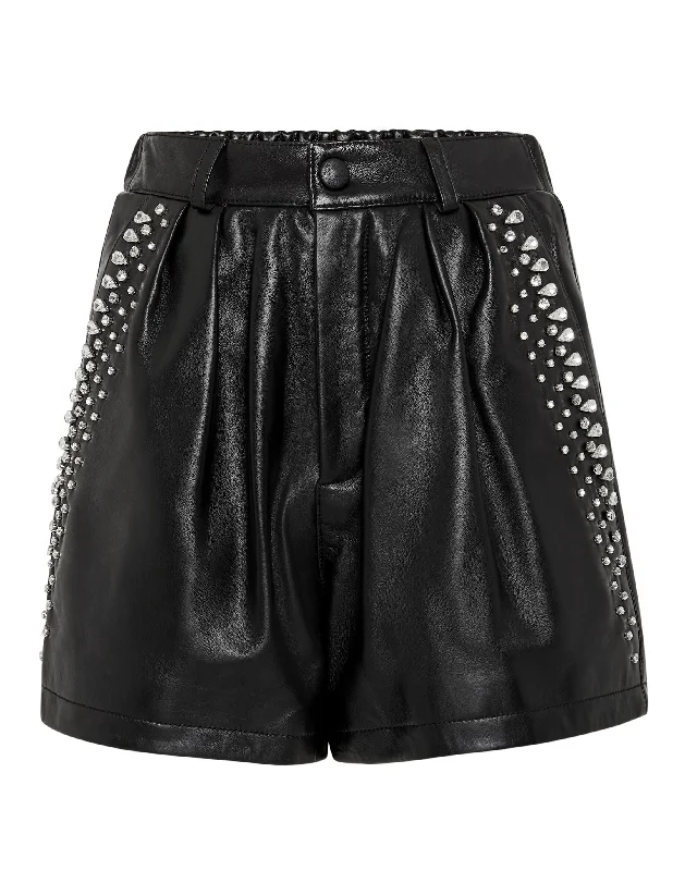 Budget Saver Leather Shorts Crystal