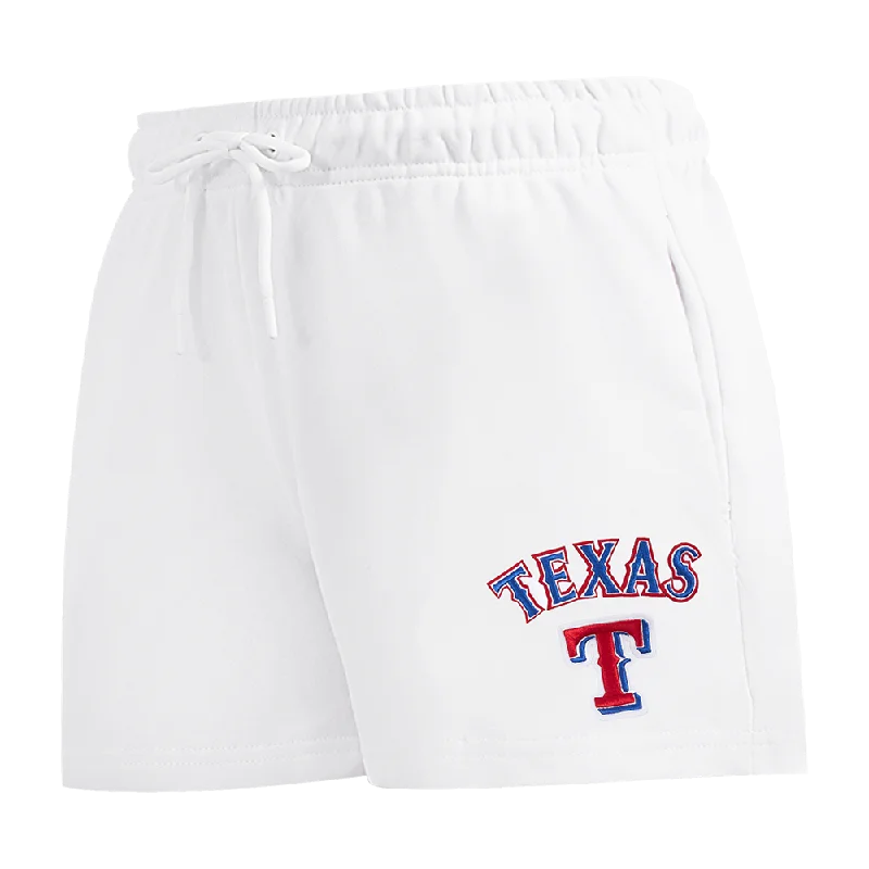 Elevated Casual Discounts MLB TEXAS RANGERS CLASSIC WOMEN'S FLEECE SHORT (WHITE)