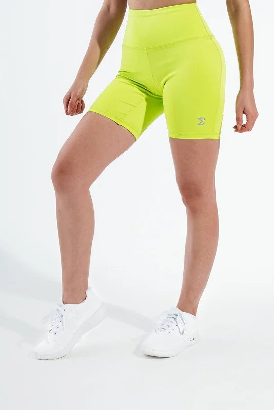 New In This Season Acid Lime Essential Biker Short