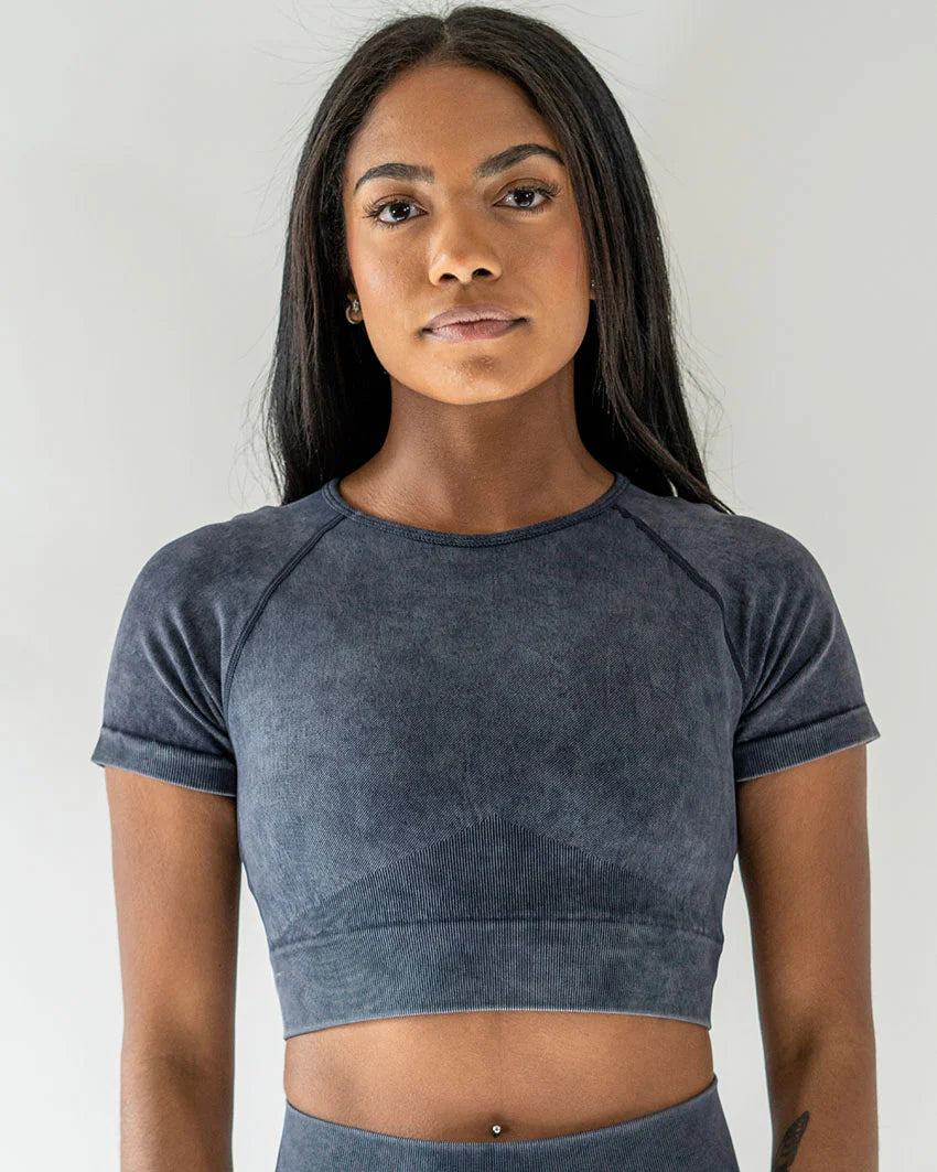 Bid Farewell To The Old Season Iron Pulse Luxe Crop (Grey) *FINAL SALE*