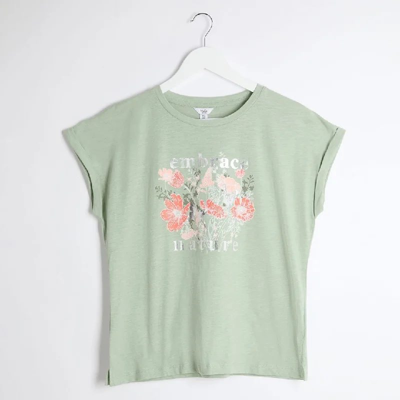 Discount Extravaganza Ex Store Ladies Petite Embrace Nature T-Shirt