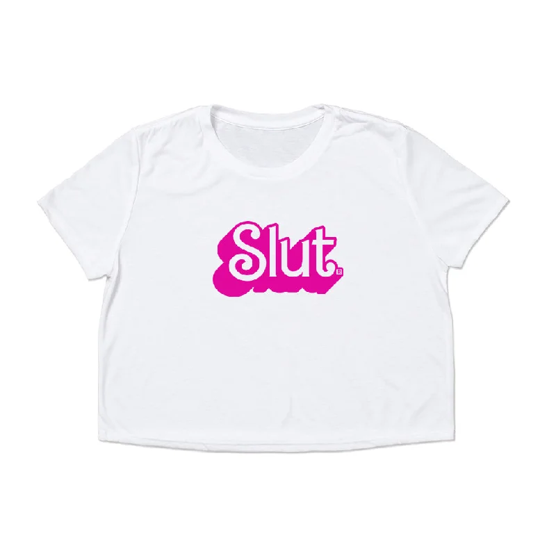 Women's Clothing For Holiday Travel Barbie Slut Crop Top