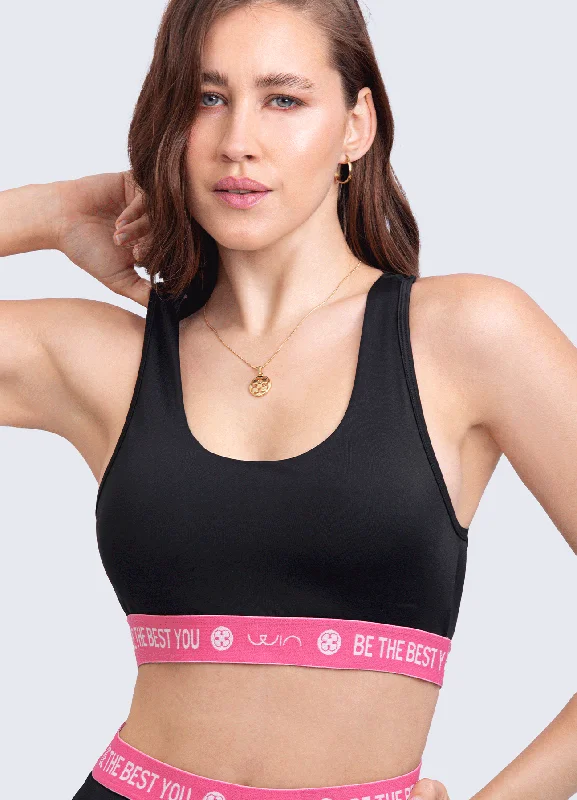 Women's Chic Apparel TOP SPORTY-BLACK