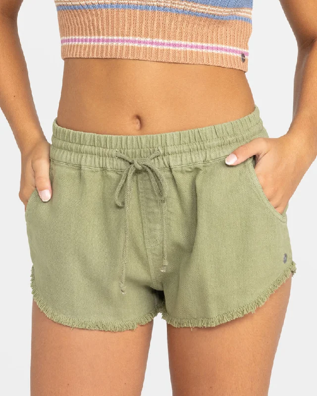 Cozy Comfort Style Sale Roxy Scenic Route Shorts-Oil Green