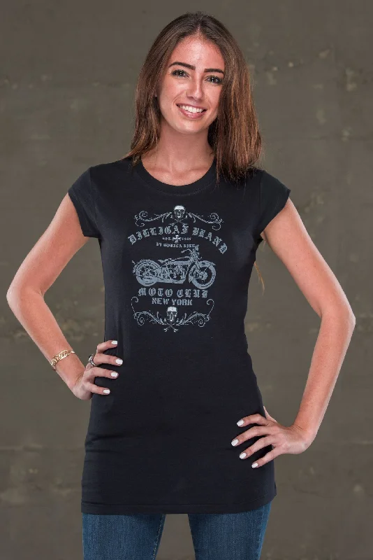 Women's Work Apparel Dilligaf Moto Club  T- Open Back