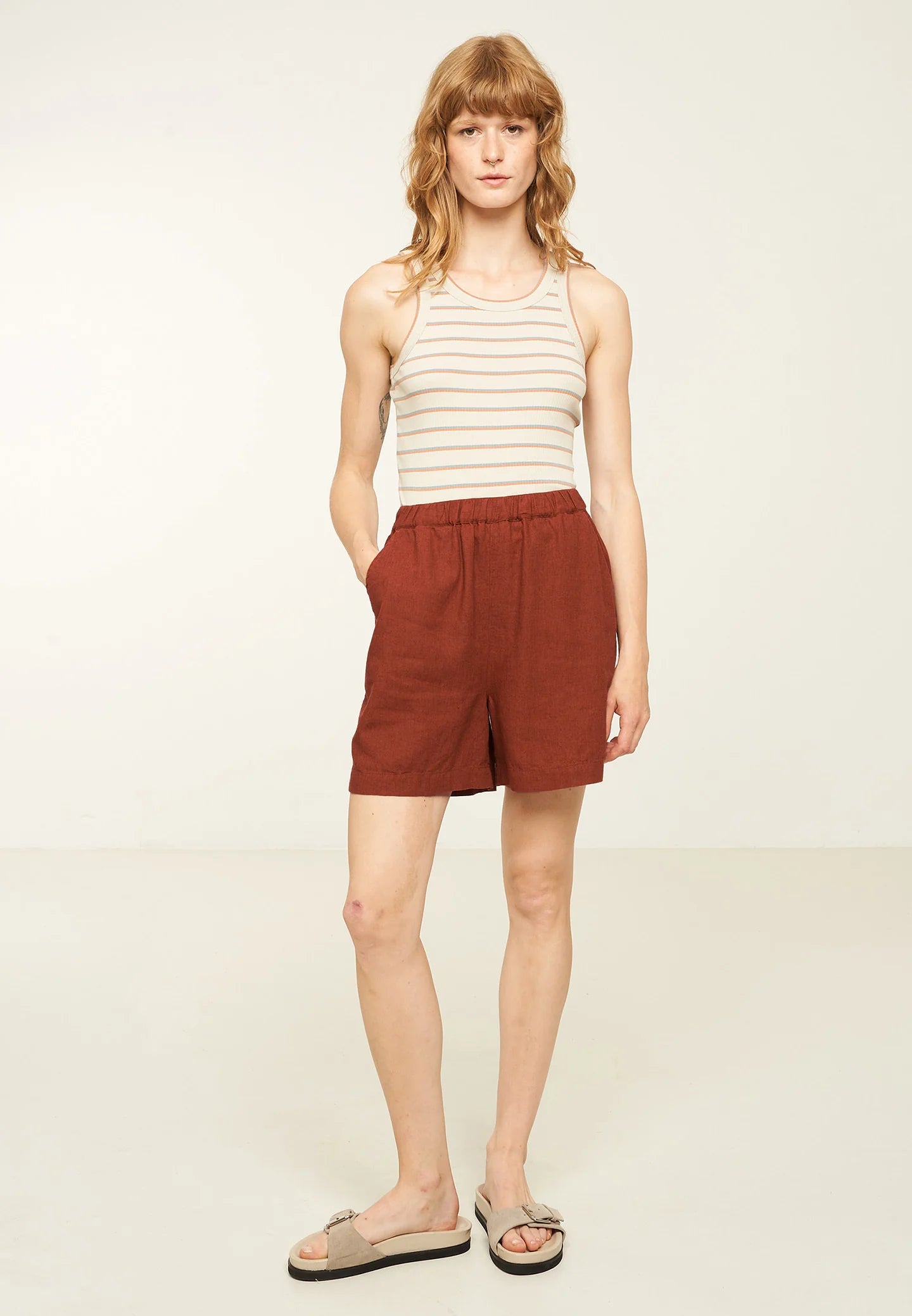 Contemporary Casual Deals Shorts FIR dark summer orange | recolution