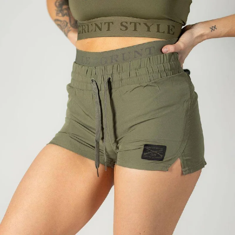 Women's Travel Attire Women's Hybrid Short - Olive