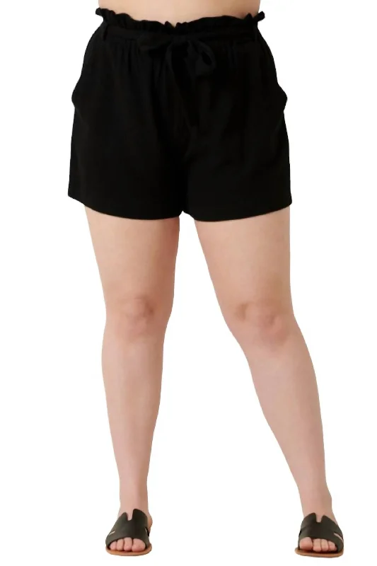 Chic Style Discounts Plus Zoe Short In Black